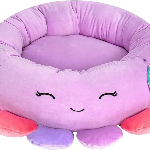Squishmallows Official 30-Inch Beula Octopus Pet Bed- Large Plush-Purple - Picture 3 of 6